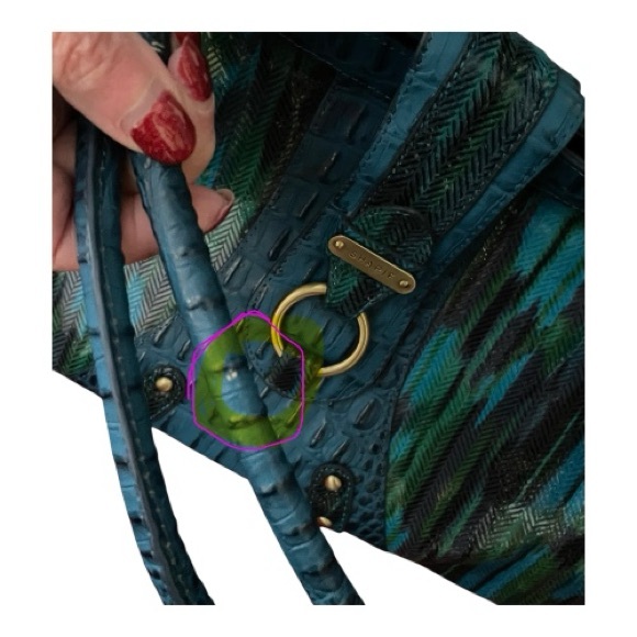 Sharif Studio Shoulder Bag EUC Croc embossed with magnetic closure Retail $400 - Picture 8 of 8